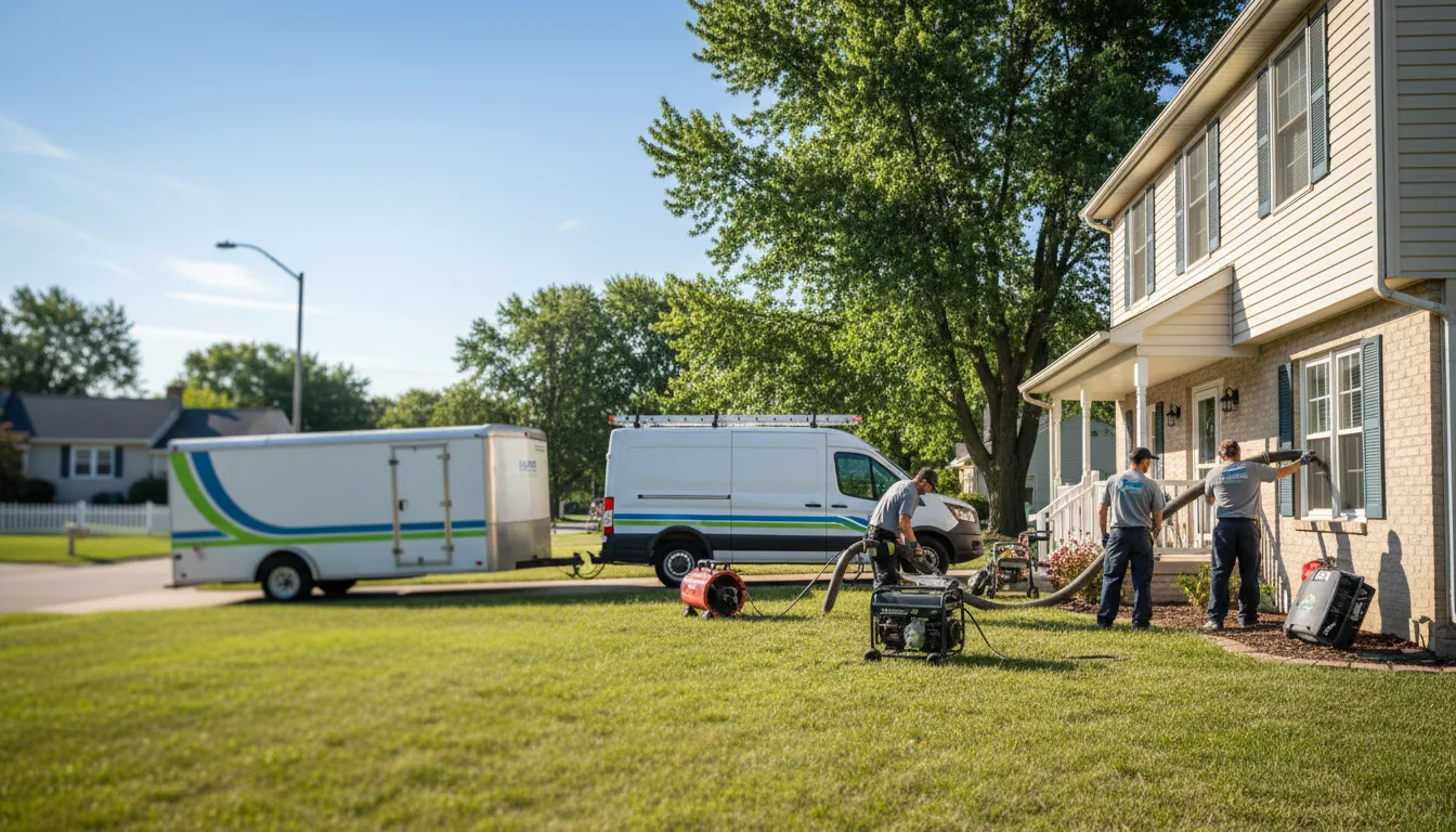 Flooded Basement Restoration And Cleanup With Repair in Haubstadt, IN near me